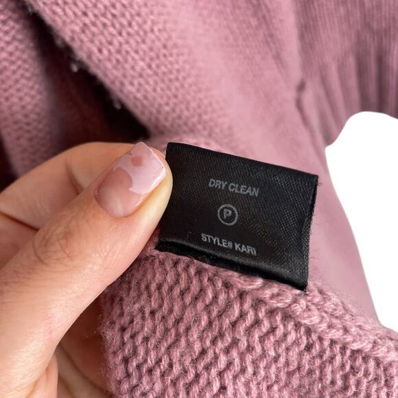 Sablyn Kari 100% Cashmere Chunky Knit Shawl Collar Long Cardigan Sweater Rose XS - Picture 6 of 8